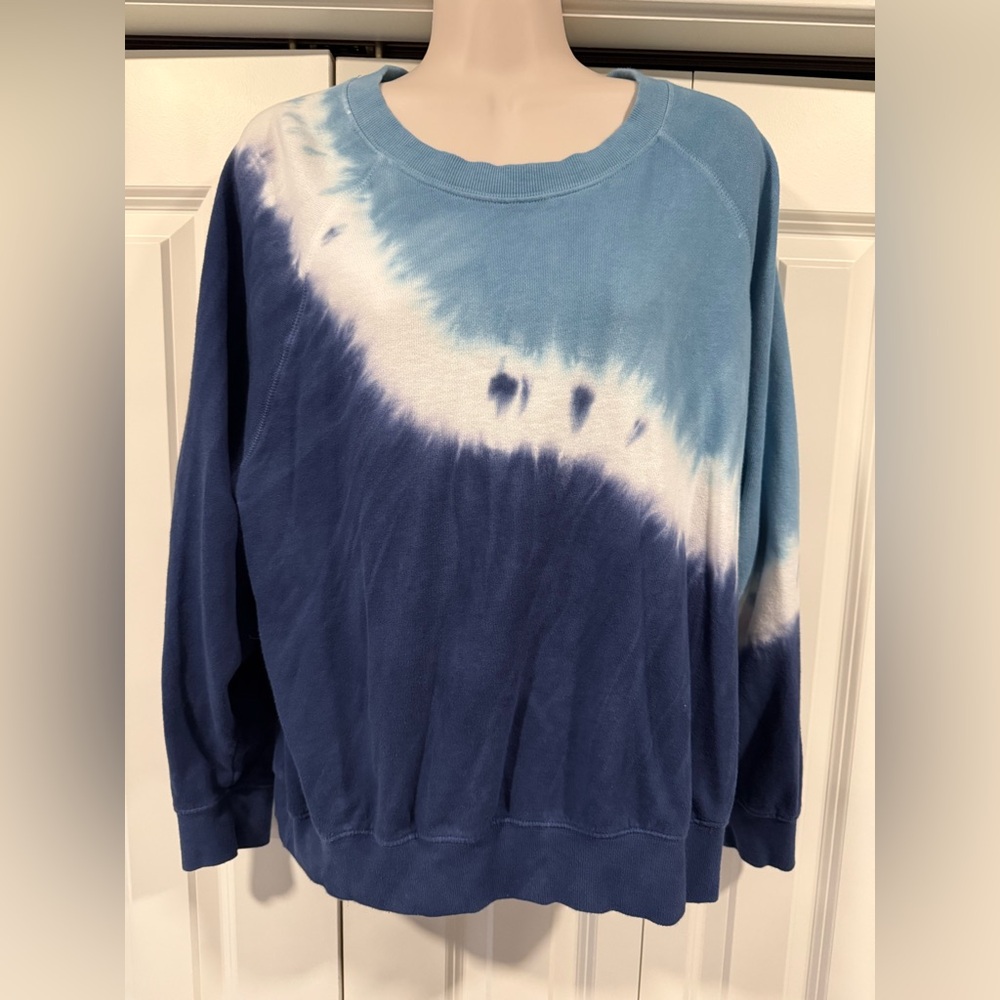Old Navy navy blue tie dye sweatshirt womens large L